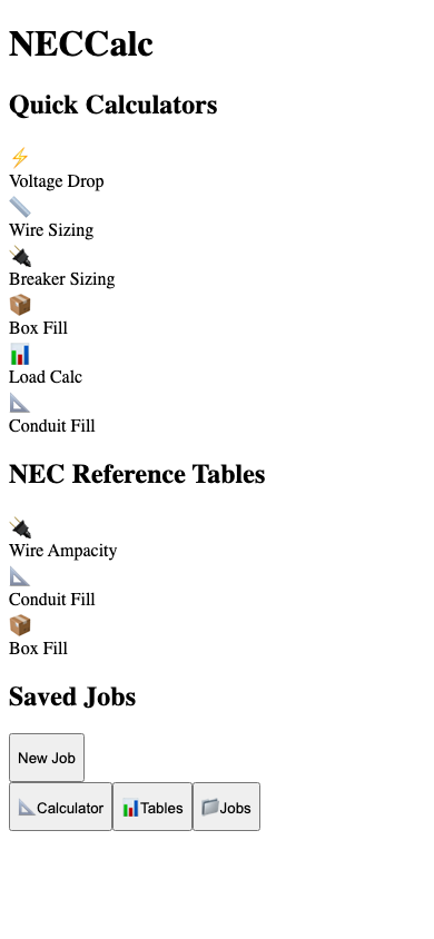 NECCalc Pro export example